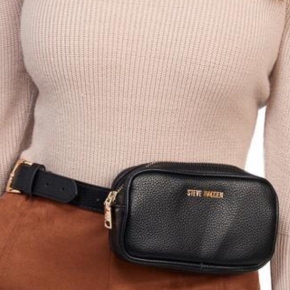 steve madden fanny pack black